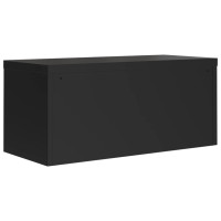 Produktbild för Dokumentskåp svart 90x40x220 cm stål