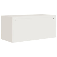 Produktbild för Dokumentskåp vit 90x40x145 cm stål