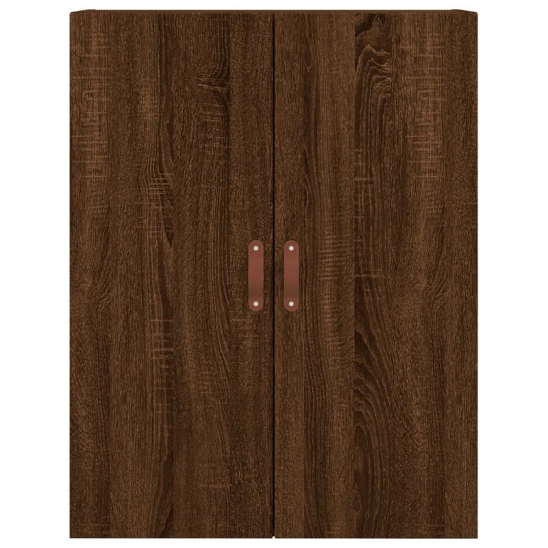 Produktbild för Högskåp brun ek 69,5x34x180 cm konstruerat trä