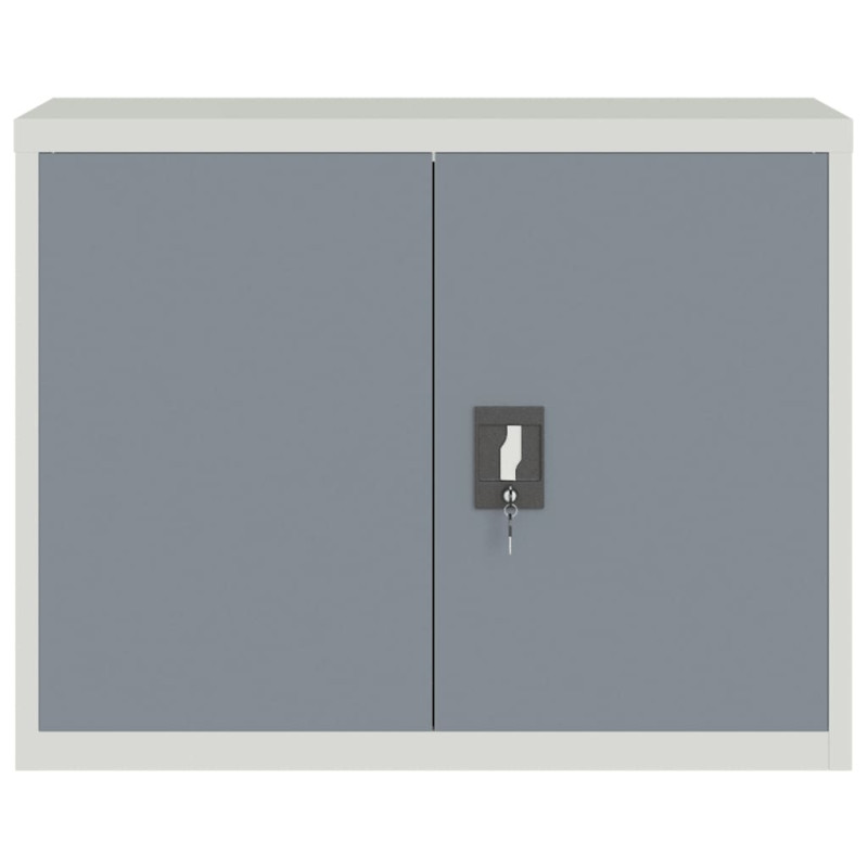 Produktbild för Dokumentskåp ljusgrå och mörkgrå 90x40x70 cm stål