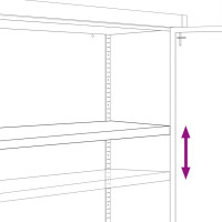 Produktbild för Dokumentskåp antracit 90x40x70 cm stål