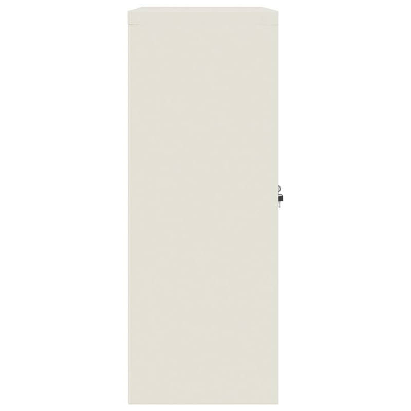 Produktbild för Dokumentskåp vit 90x40x105 cm stål