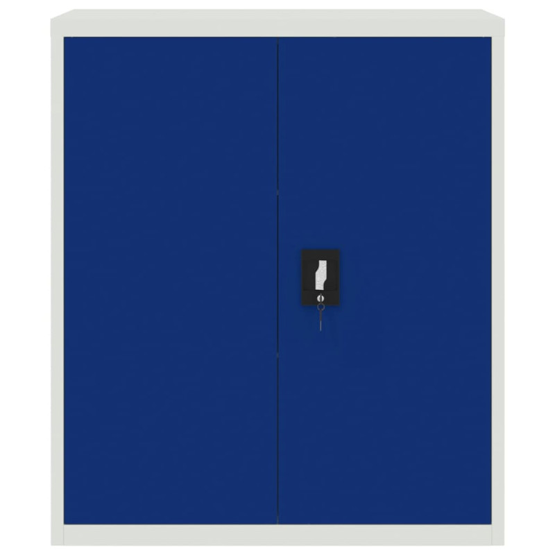 Produktbild för Dokumentskåp ljusgrå och blå 90x40x105 cm stål