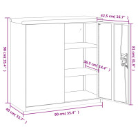 Produktbild för Dokumentskåp svart 90x40x90 cm stål