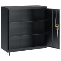 Produktbild för Dokumentskåp antracit 90x40x90 cm stål