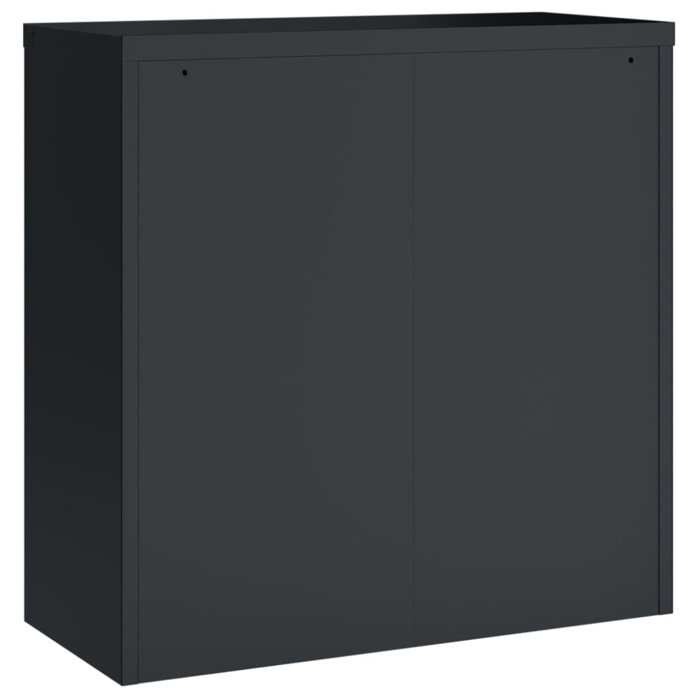Produktbild för Dokumentskåp antracit 90x40x90 cm stål