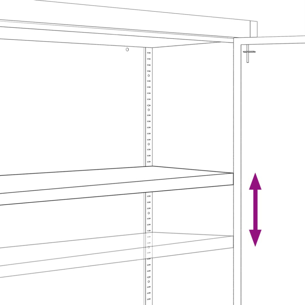 Produktbild för Dokumentskåp antracit 90x40x90 cm stål