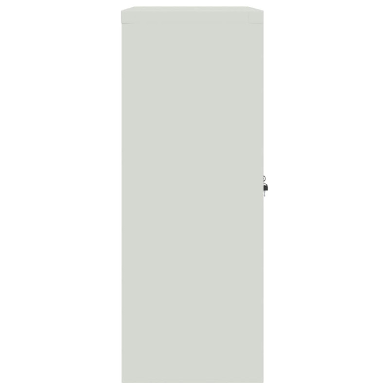 Produktbild för Dokumentskåp ljusgrå och mörkgrå 90x40x105 cm stål