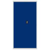 Miniatyr av produktbild för Dokumentskåp ljusgrå och blå 90x40x180 cm stål