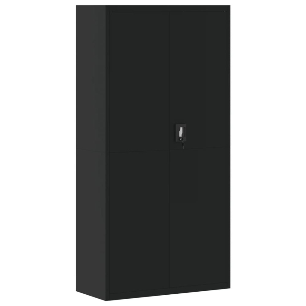 Produktbild för Förvaringsskåp svart 90x40x180 cm stål