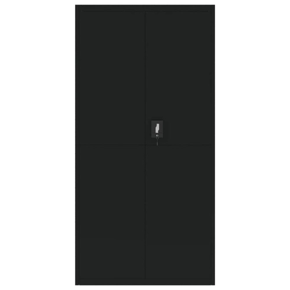 Produktbild för Förvaringsskåp svart 90x40x180 cm stål