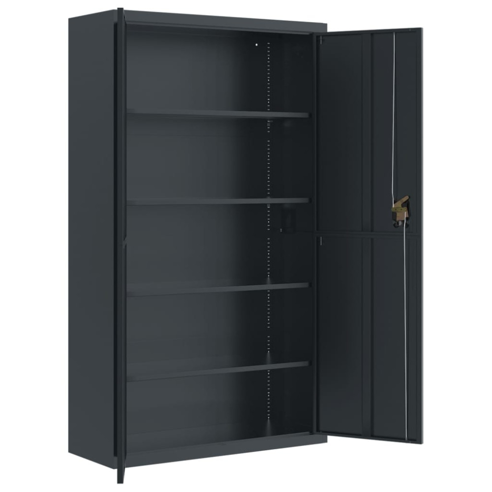 Produktbild för Förvaringsskåp antracit 105x40x180 cm stål