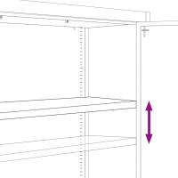 Produktbild för Förvaringsskåp antracit 105x40x180 cm stål