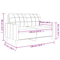 Produktbild för 2-sitssoffa ljusgrå 120 cm tyg