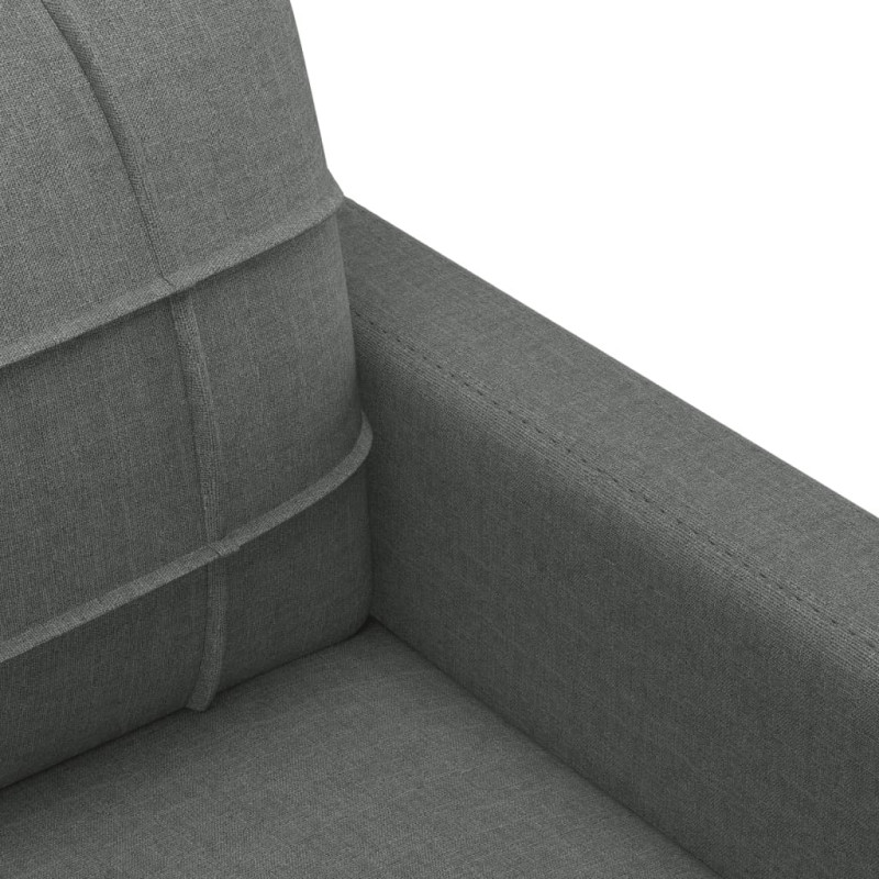 Produktbild för Soffa 2-sits mörkgrå 140 cm tyg