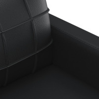 Miniatyr av produktbild för 3-sitssoffa svart 180 cm konstläder