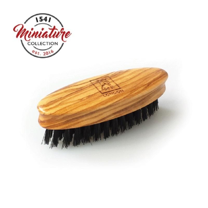 Produktbild för Mini Beard & Moustache Brush Olivewood