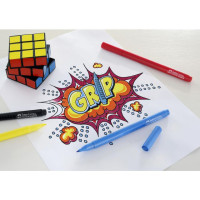 Produktbild för Fiberpenna Grip blandade färger 10/fp