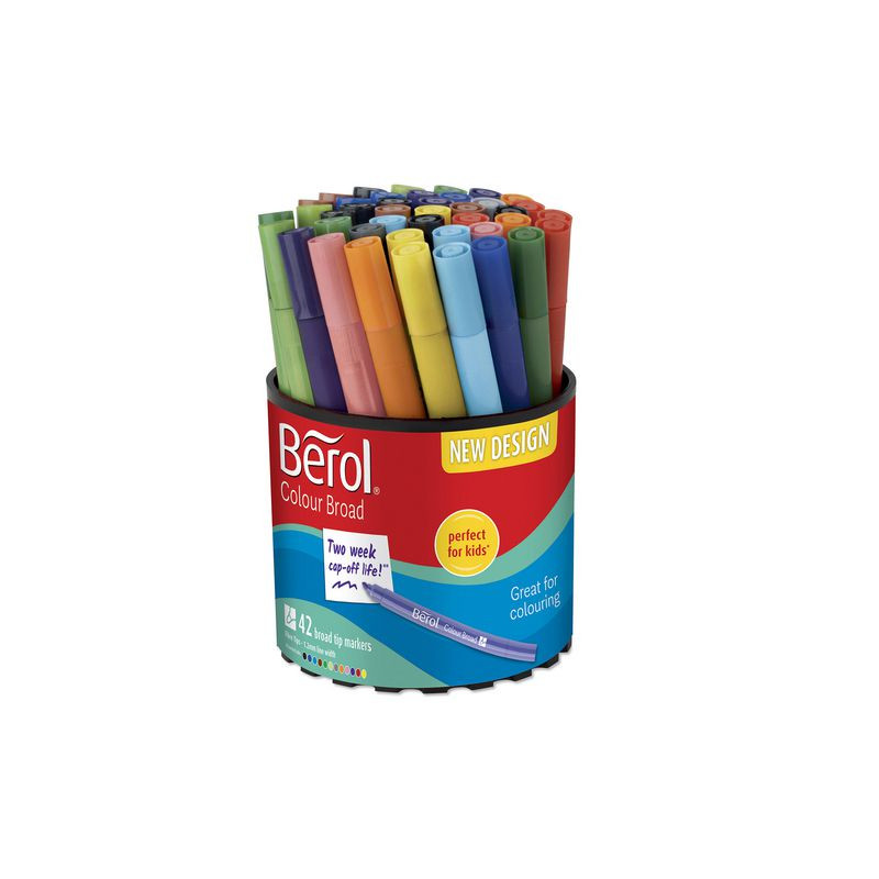Produktbild för Fiberpenna BEROL Colourbroad 42/fp