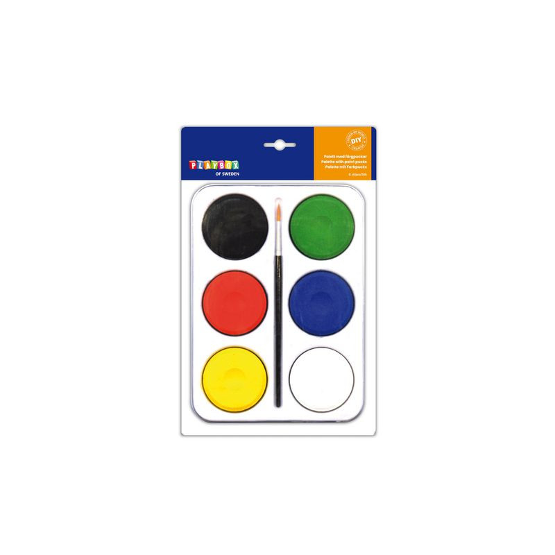 Produktbild för Palett med färgpuckar, Ø55-57 mm