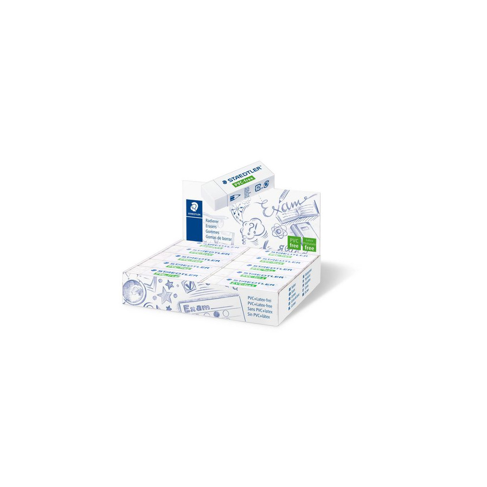 Produktbild för Radergummi Pvc-Fri 65x23x13mm vit