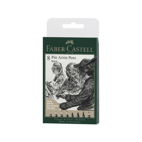 FABER-CASTELL Fiberpenna Pitt Artist Manga Svart 8/fp