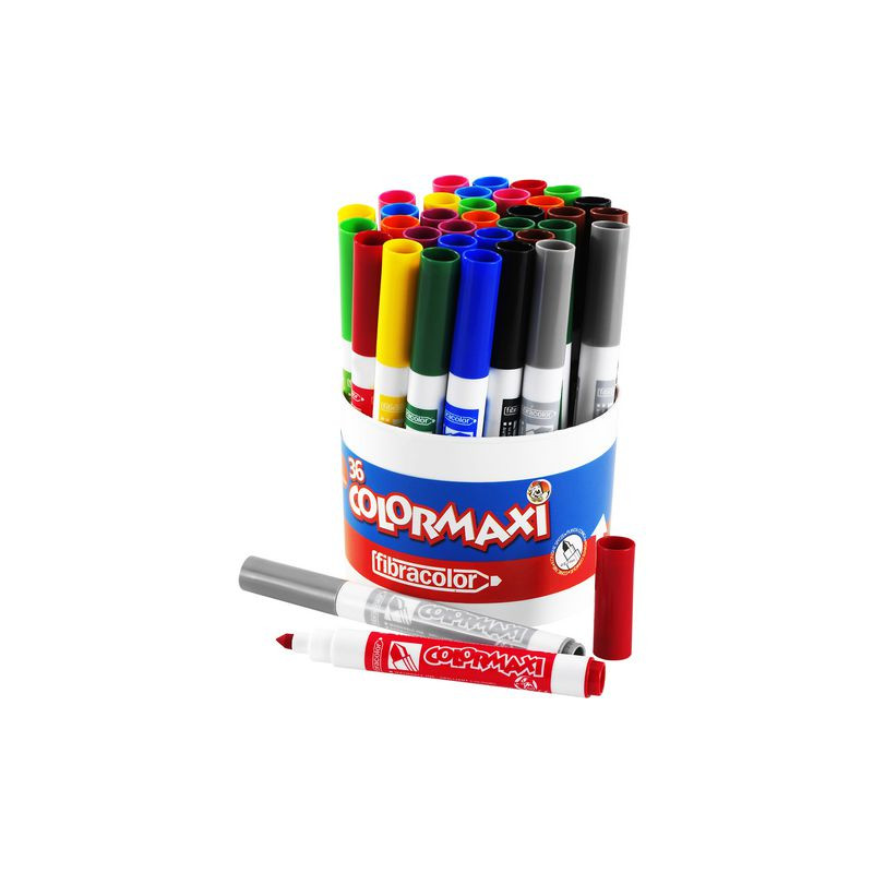 Produktbild för Fiberpenna Colormaxi 3x12 färger
