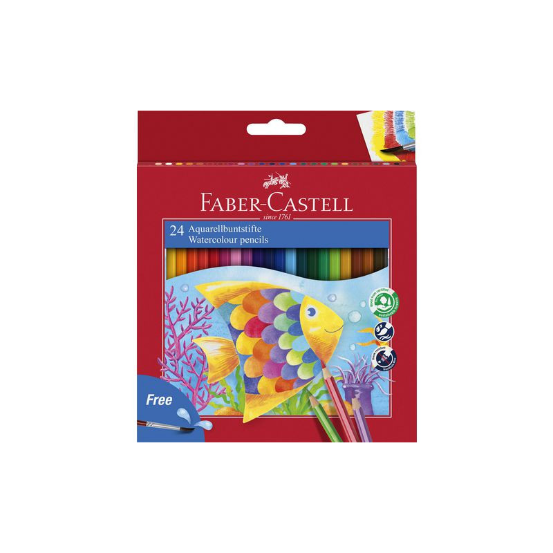 Produktbild för Akvarellpenna FABER-CASTELL 24 färger