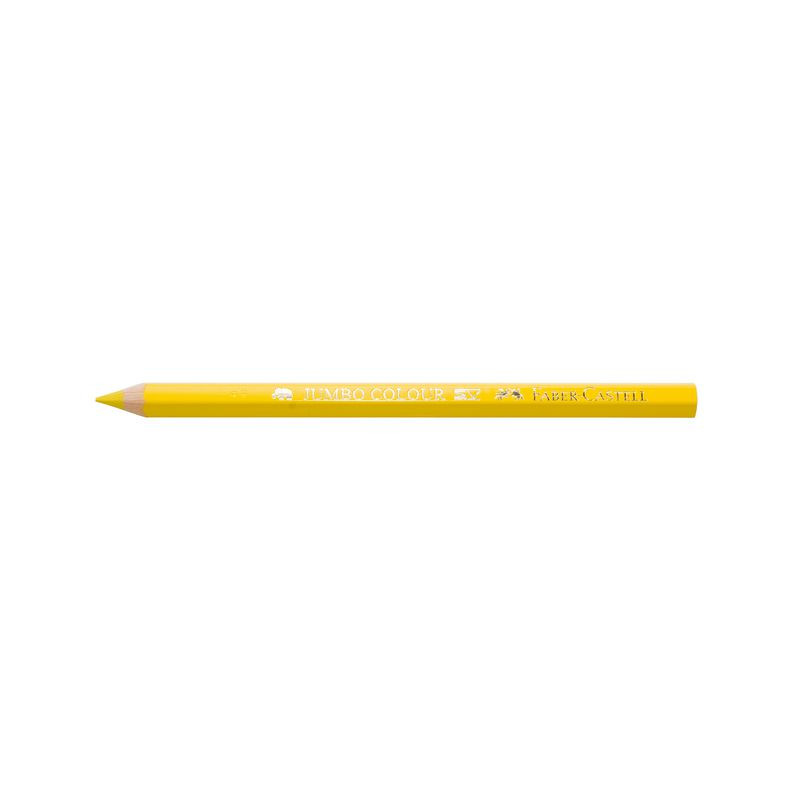 Produktbild för Färgpenna FABER Jumbo gul 12/fp