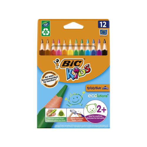 BIC Färgpennna BIC Kids triangel 12 färger
