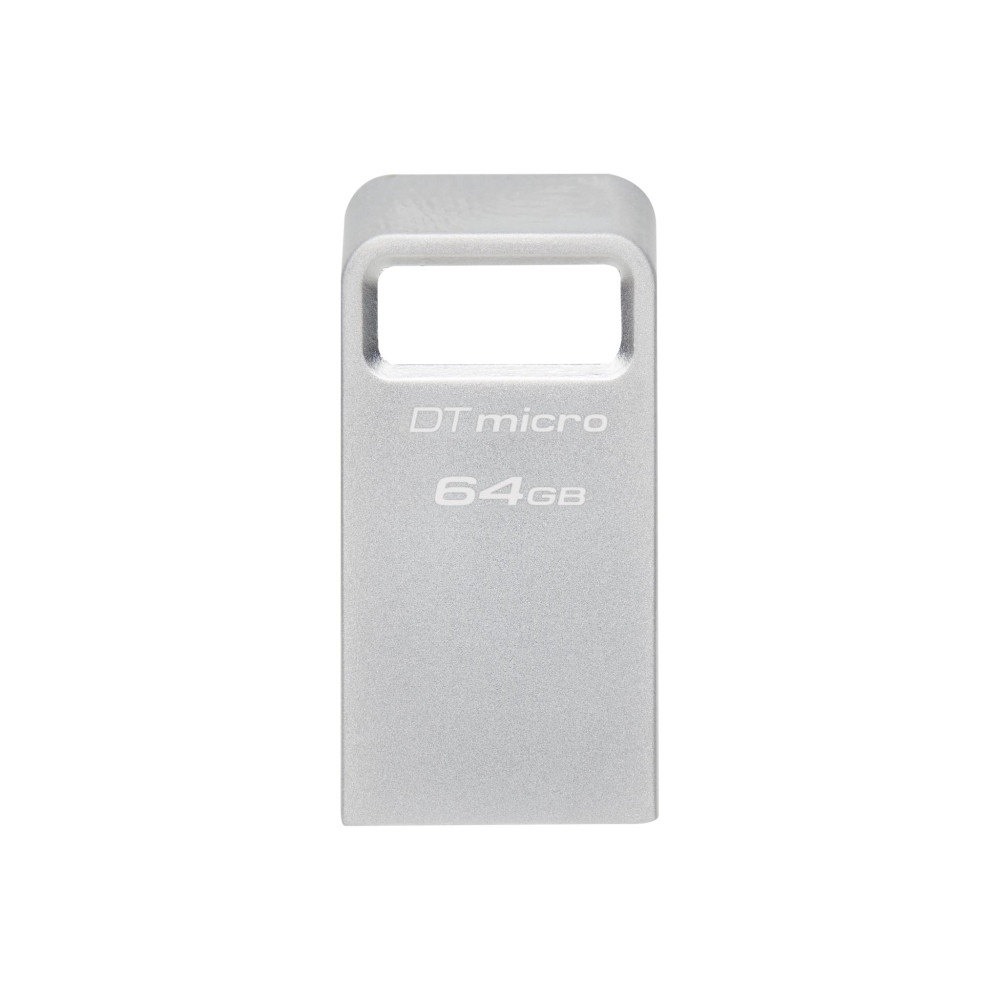 Produktbild för Kingston Technology DataTraveler Micro USB-sticka 64 GB USB Type-A 3.2 Gen 1 (3.1 Gen 1) Silver