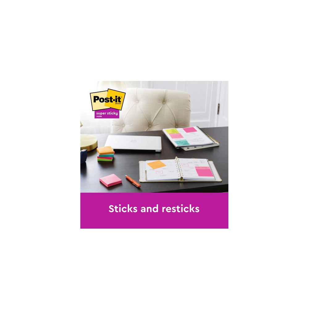 Produktbild för Notes POST-IT SS47,6x47,6mm re sort12/fp