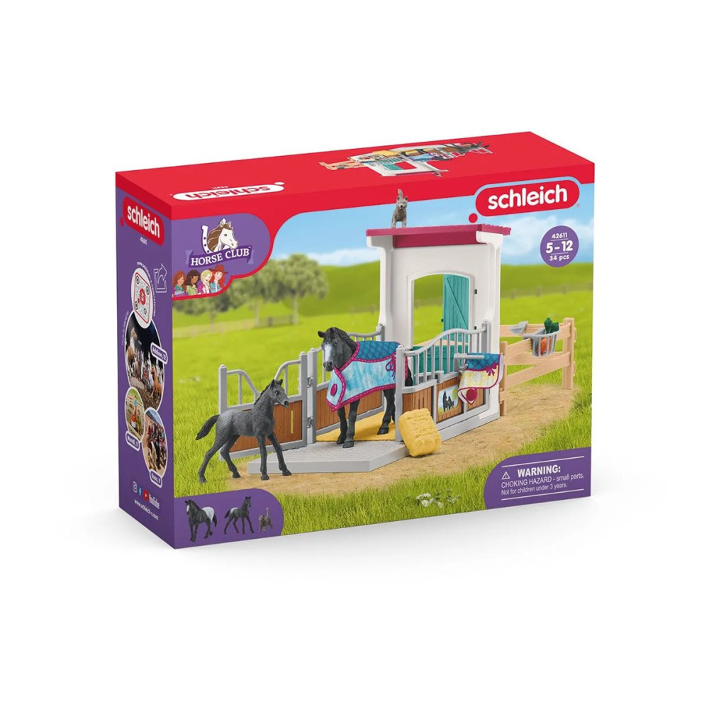 Produktbild för Schleich Horse Club - Horse Box with Mare and Foal
