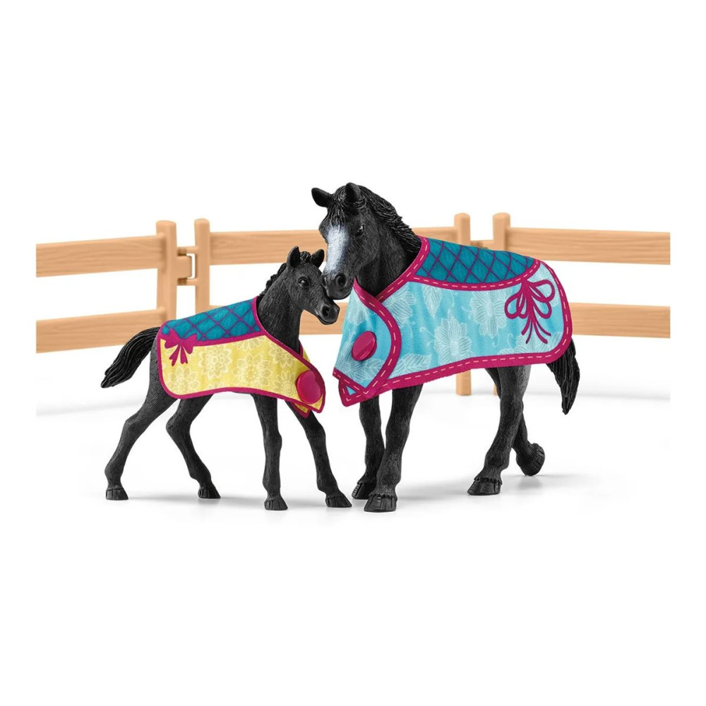 Produktbild för Schleich Horse Club - Horse Box with Mare and Foal