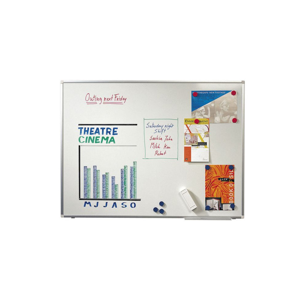 Produktbild för Whiteboard stål 120x90cm