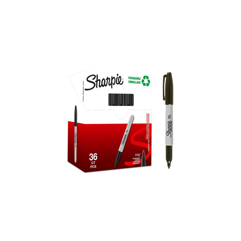Produktbild för Märkpenna SHARPIE F svart 32+4/fp