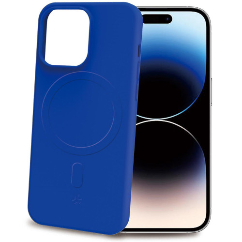 Celly Cromomag Soft rubber case MagSafe iPhone 15 Pro Blå