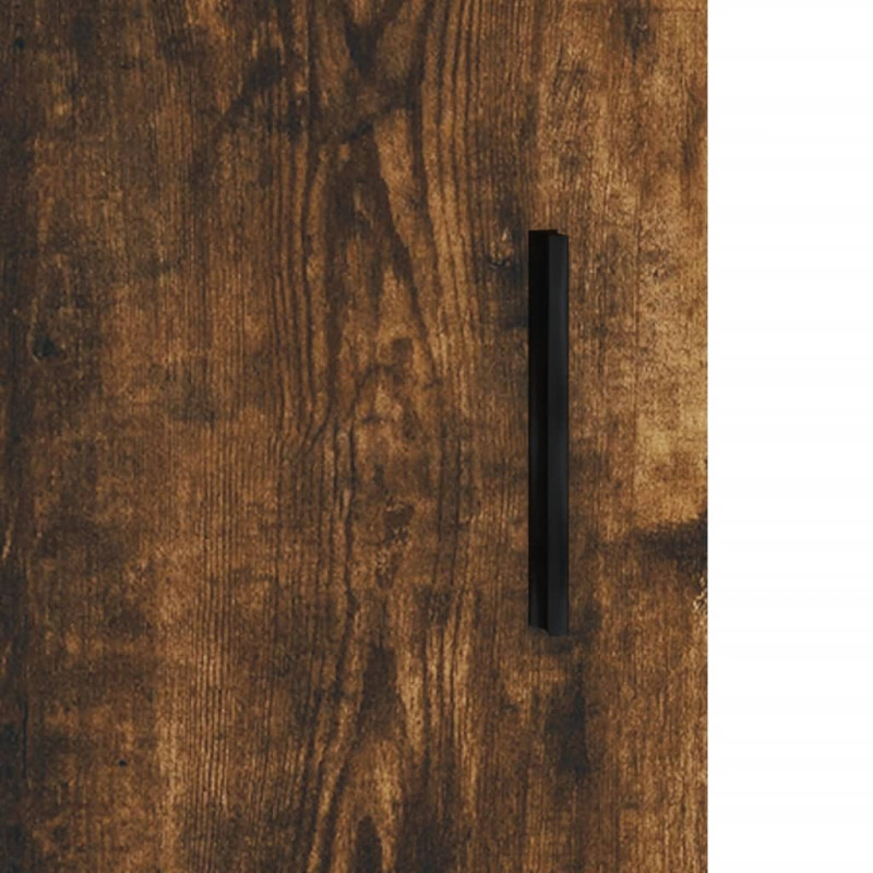 Produktbild för Högskåp rökfärgad ek 34,5x34x180 cm konstruerat trä