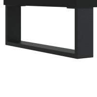 Produktbild för Högskåp svart 34,5x34x180 cm konstruerat trä