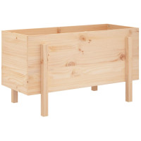 Produktbild för Odlingslåda på ben 101x50x57 cm massiv furu