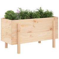 Produktbild för Odlingslåda på ben 101x50x57 cm massiv furu