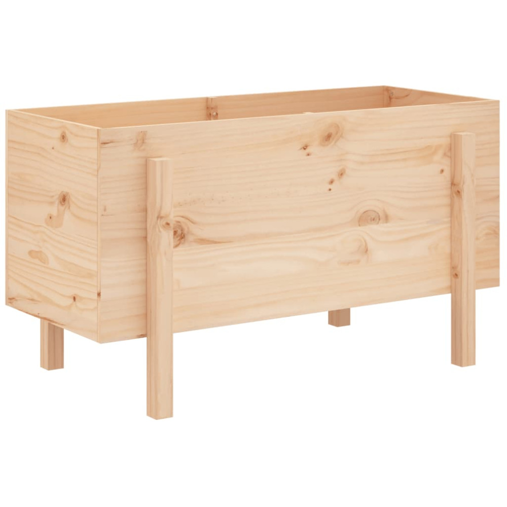 Produktbild för Odlingslåda på ben 101x50x57 cm massiv furu