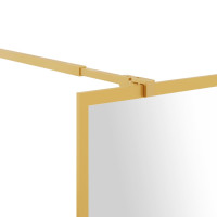Produktbild för Duschvägg med klart ESG-glas guld 115x195 cm