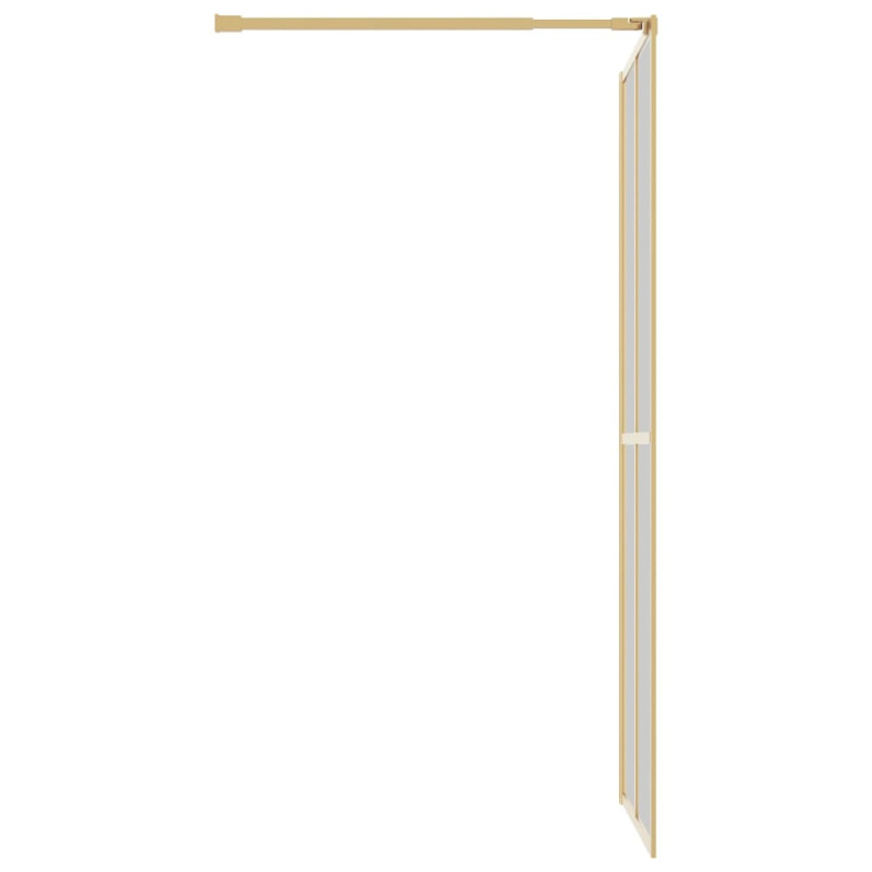 Produktbild för Duschvägg med klart ESG-glas guld 80x195 cm