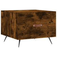 Produktbild för Soffbord 2 st rökfärgad ek 50x50x40 cm konstruerat trä