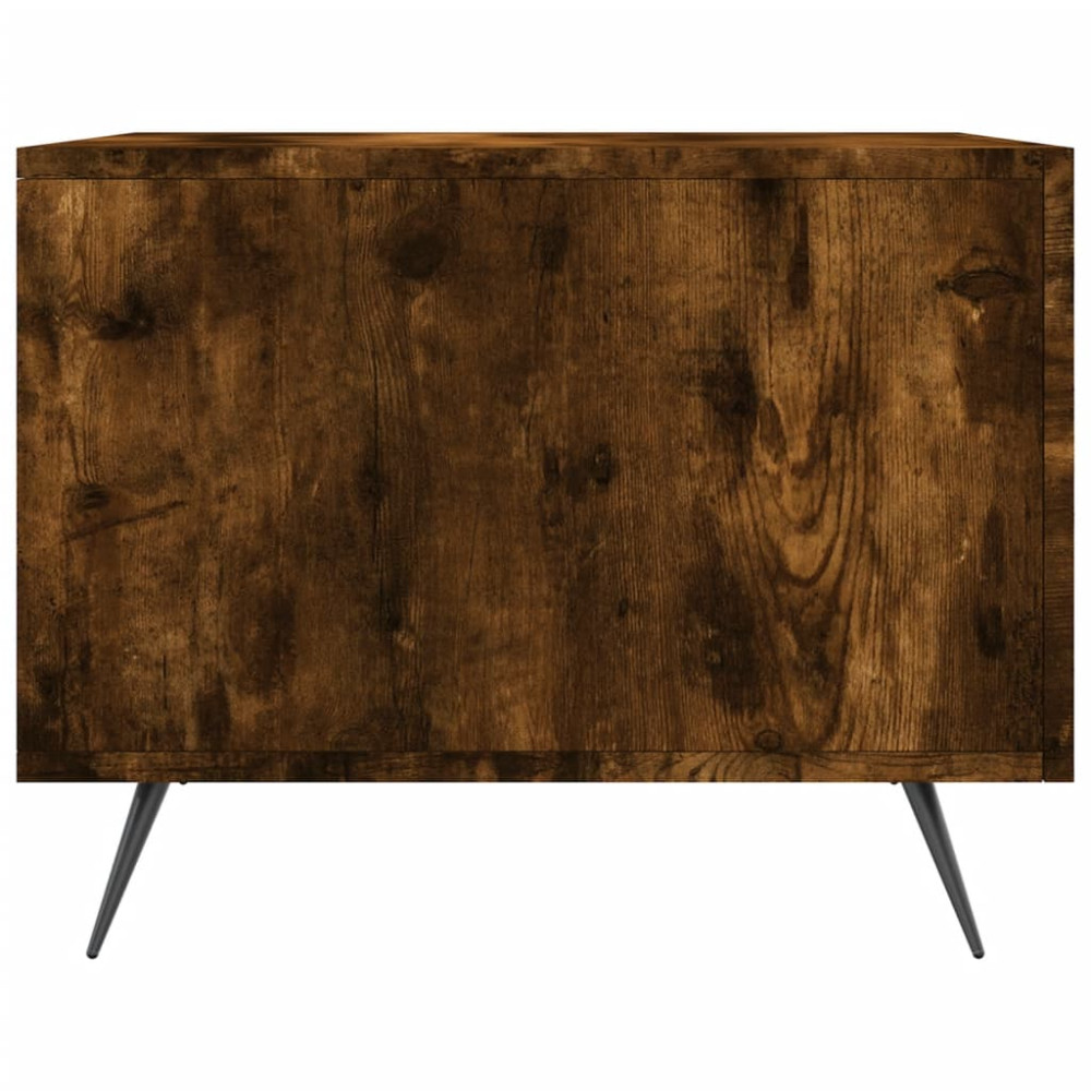 Produktbild för Soffbord 2 st rökfärgad ek 50x50x40 cm konstruerat trä