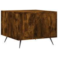Produktbild för Soffbord 2 st rökfärgad ek 50x50x40 cm konstruerat trä