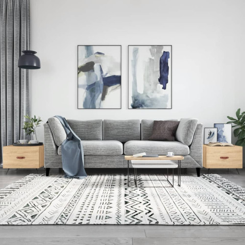 vidaXL Soffbord 2 st sonoma ek 50x50x40 cm konstruerat trä