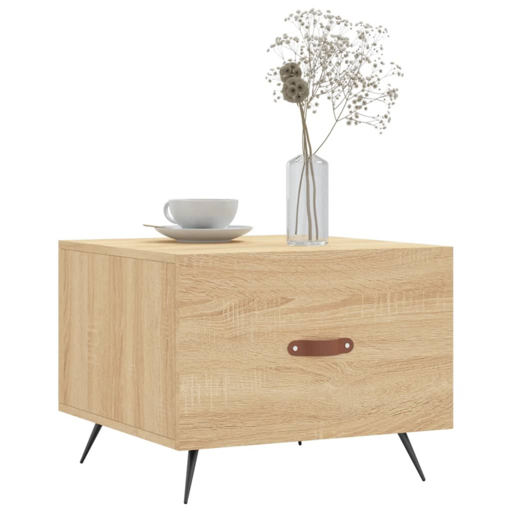 Produktbild för Soffbord 2 st sonoma ek 50x50x40 cm konstruerat trä