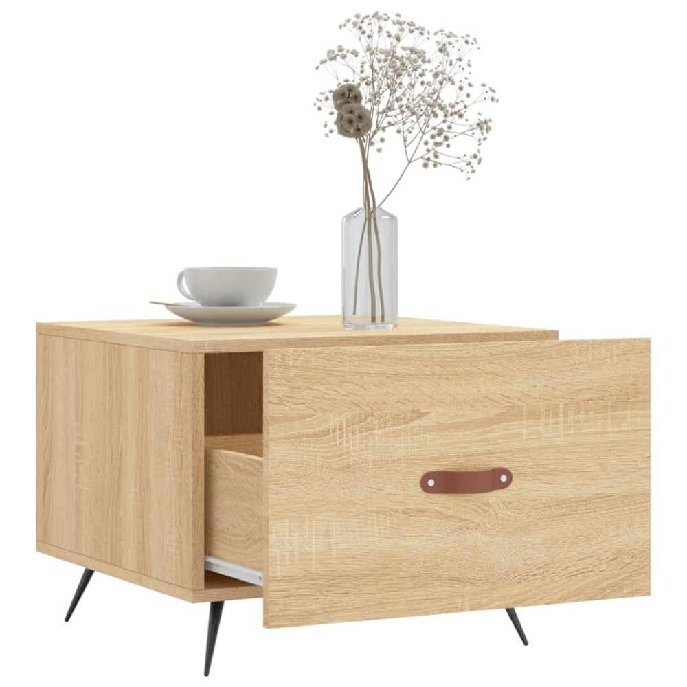 Produktbild för Soffbord 2 st sonoma ek 50x50x40 cm konstruerat trä